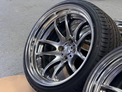 JDM WORK EMOTION CR2P 17x9.0J+3 4H-100 Mazda Roadster etc. Grim midsilv (No Tires) - 画像 (10)