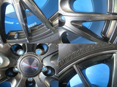 JDM 2025 Model Tires 225/50R18 99W Aluminum 8J +45 Corolla Black Atenz No Tires - Image 6