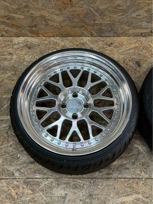 JDM RareBARRAMUNDI design Toman 17x8J +15 PCD100 4-hole 4H Deep Rim Mes (No Tires) - 画像 (2)