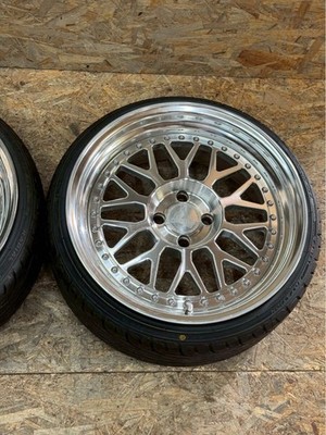 JDM RareBARRAMUNDI design Toman 17x8J +15 PCD100 4-hole 4H Deep Rim Mes (No Tires) - 画像 (3)