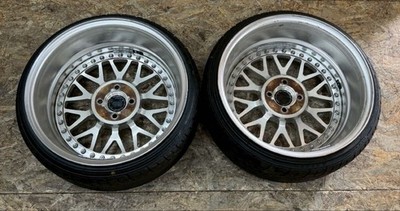 JDM RareBARRAMUNDI design Toman 17x8J +15 PCD100 4-hole 4H Deep Rim Mes (No Tires) - 画像 (4)