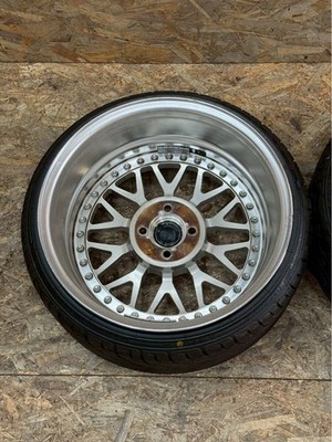 JDM RareBARRAMUNDI design Toman 17x8J +15 PCD100 4-hole 4H Deep Rim Mes (No Tires) - 画像 (5)