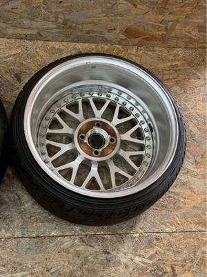 JDM RareBARRAMUNDI design Toman 17x8J +15 PCD100 4-hole 4H Deep Rim Mes (No Tires) - 画像 (6)