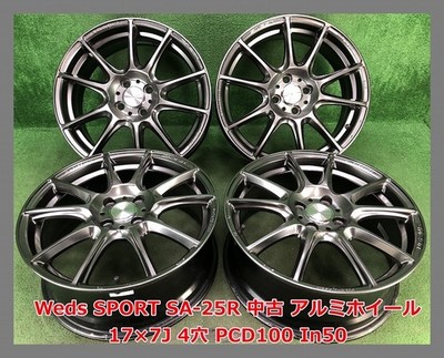 JDM 17Weds SPORT SA-25R Aftermarket Used Aluminum Wheels 4-hole PCD 10 (No Tires)