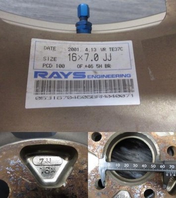 JDM PCD100/5HRAYS VOLK Racing TE37167J +46Bronze Fits Prius 86 Caldina No Tires - Image 10
