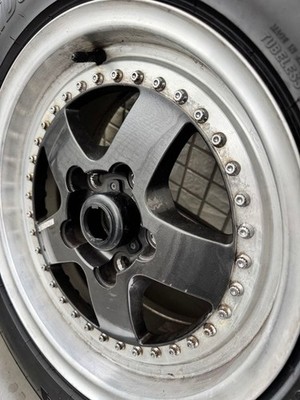 JDM Mazda Savanna RX7 FC3S Mazda Speed 747 15x7J +33 4-Wheel Set (No Tires) - 画像 (8)