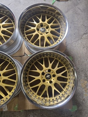 JDM WORK VS-XX 11J -4 5H 18gold WORK VS-XX 11J -4 R18 5h RX-7 Silvia S No Tires - Image 4