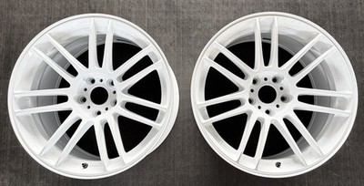JDM ItemWORK emotionZR7 9.5J-18in 5H/114 Offset +32 Titanium White Whe No Tires