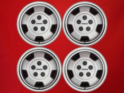 JDM 4-Wheel Set Mazda Savanna RX-7 FC3S Genuine Steel Iron Wheels Iron (No Tires)
