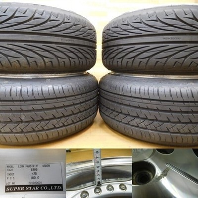 JDM 16-602Deep Rim Leonhard Orden 18in 9.5J +25 PCD100-5H bar Fender T (No Tires) - 画像 (10)