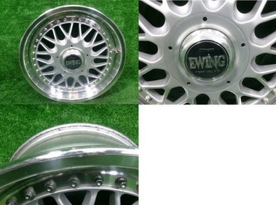 JDM 16-inch aftermarket aluminum wheels Work Ewing 4-Wheel Set P=114.3 ZNo:0 (No Tires) - 画像 (4)