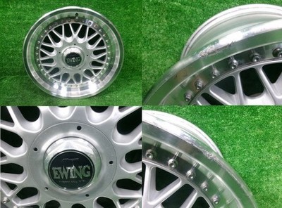 JDM 16-inch aftermarket aluminum wheels Work Ewing 4-Wheel Set P=114.3 ZNo:0 (No Tires) - 画像 (7)