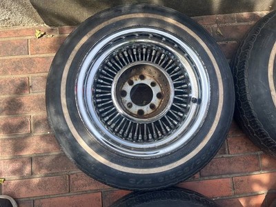 JDM Roadster Wire Wheels 56 Spokes 4h100-114.3 Pan Spinner Eagle Tip L No Tires - Image 6