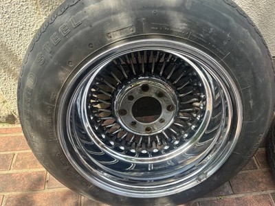 JDM Roadster Wire Wheels 56 Spokes 4h100-114.3 Pan Spinner Eagle Tip L No Tires - Image 8