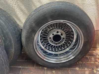 JDM Roadster Wire Wheels 56 Spokes 4h100-114.3 Pan Spinner Eagle Tip L No Tires - Image 9