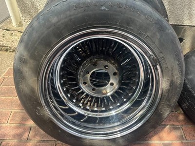 JDM Roadster Wire Wheels 56 Spokes 4h100-114.3 Pan Spinner Eagle Tip L No Tires - Image 10