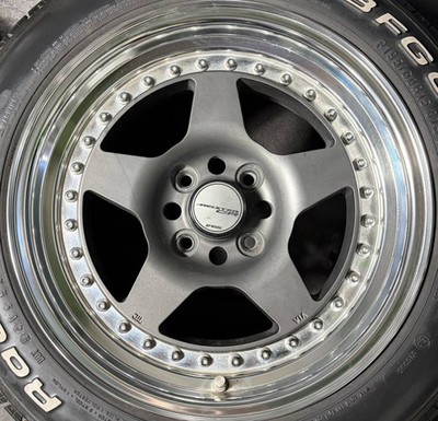 JDM WORK MEISTER CR MGM 15-inch wheels PCD100 4H hub diameter approx. (No Tires) - 画像 (2)