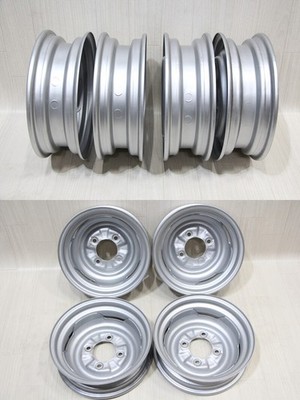 JDM C138 Old Car Rare Iron Wheels 12x3.5J+35 PCD114.3 Hub Diameter 81m (No Tires) - 画像 (10)