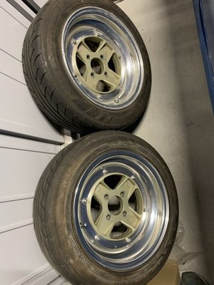 JDM SSR mk-II 14-inch 7J offset 0 2-Wheel Set used PCD 100 (No Tires)
