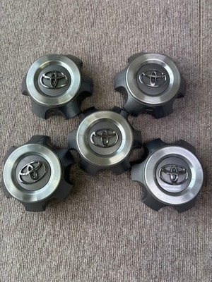 JDM Toyota FJ Cruiser Genuine Aluminum Wheel Center Caps Set of 5 (No Tires)