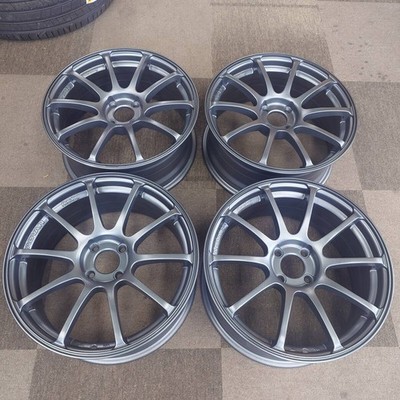JDM Yokohama Advan RS 17-inch 7.5J IS41 PCD100-4 matte gunmetal repain No Tires
