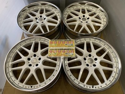 JDM Out of print NKB Elite 510M 3 piece 22 9j +31 / 10j +24 white 5 ho No Tires