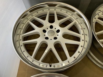 JDM Out of print NKB Elite 510M 3 piece 22 9j +31 / 10j +24 white 5 ho No Tires - Image 2