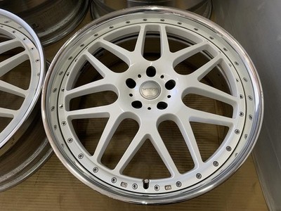 JDM Out of print NKB Elite 510M 3 piece 22 9j +31 / 10j +24 white 5 ho No Tires - Image 3