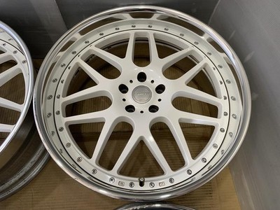 JDM Out of print NKB Elite 510M 3 piece 22 9j +31 / 10j +24 white 5 ho No Tires - Image 5