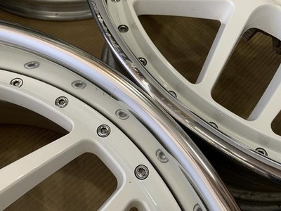 JDM Out of print NKB Elite 510M 3 piece 22 9j +31 / 10j +24 white 5 ho No Tires - Image 6