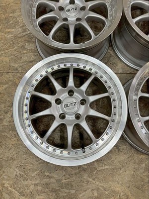 JDM RareBLITZ BRW-01 blitz 17x8J+28 9J+38 PCD114.3 5-hole 5H Out of pro (No Tires) - 画像 (2)