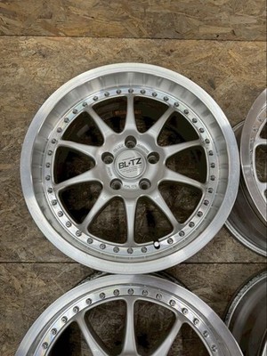 JDM RareBLITZ BRW-01 blitz 17x8J+28 9J+38 PCD114.3 5-hole 5H Out of pro (No Tires) - 画像 (3)