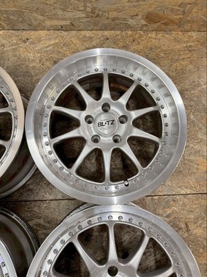 JDM RareBLITZ BRW-01 blitz 17x8J+28 9J+38 PCD114.3 5-hole 5H Out of pro (No Tires) - 画像 (4)
