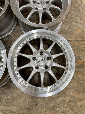 JDM RareBLITZ BRW-01 blitz 17x8J+28 9J+38 PCD114.3 5-hole 5H Out of pro (No Tires) - 画像 (5)