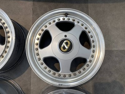 JDM Rare OZ RACING 3-piece deep rim 16x7.5J 4-hole +40 4-book set No Tires - Image 4