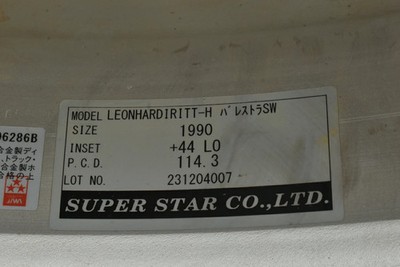 JDM Used Leonhard 4-Wheel Set 19x9.0J +44 PCD 114.3 225/40R19 93V w (No Tires) - 画像 (10)
