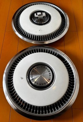JDM Nissan Laurel C230 Genuine Wheel Caps Set of 2 No Tires - Image 3