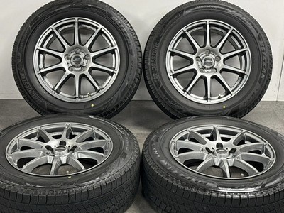 JDM Used Schneider wheel set 4-piece set 17x7.0J +48 PCD 114.3 225 (No Tires) - 画像 (2)