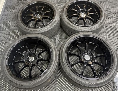JDM WORK emotion EMOTION D9R black 19 PCD114.3 5H 9.5J +38 10.5J +23 Y (No Tires)