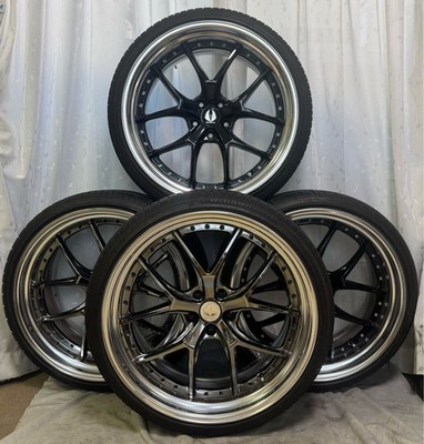 JDM Top-of-the-line ultra-lightweight deep-dish step-rim wheels and ti (No Tires)