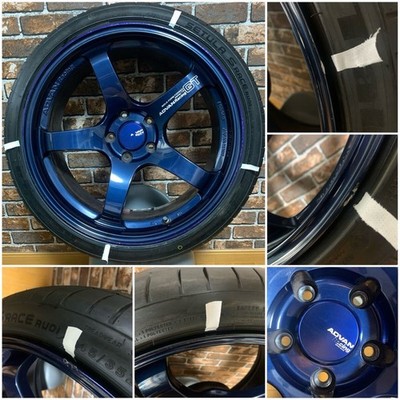 JDM ADVAN GT BEYOND 199J +35 5H 114.3 Mag Blue GT-R WRX STI Lancer Evo No Tires - Image 2