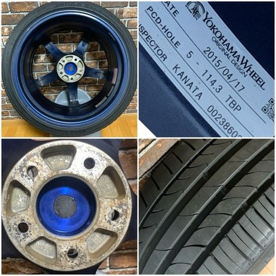 JDM ADVAN GT BEYOND 199J +35 5H 114.3 Mag Blue GT-R WRX STI Lancer Evo No Tires - Image 3
