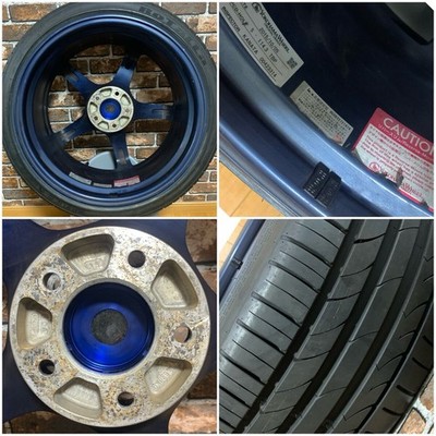 JDM ADVAN GT BEYOND 199J +35 5H 114.3 Mag Blue GT-R WRX STI Lancer Evo No Tires - Image 5