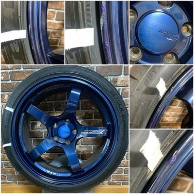 JDM ADVAN GT BEYOND 199J +35 5H 114.3 Mag Blue GT-R WRX STI Lancer Evo No Tires - Image 8