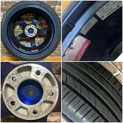 JDM ADVAN GT BEYOND 199J +35 5H 114.3 Mag Blue GT-R WRX STI Lancer Evo No Tires - Image 9