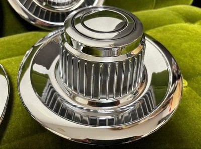 JDM Rally wheels center caps American cars El Camino Camaro No Tires - Image 10