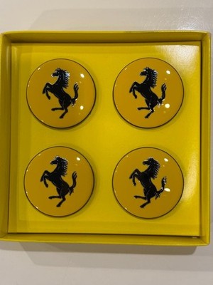 JDM Ferrari Genuine Wheel Center Caps Set of 4 Individual (No Tires)