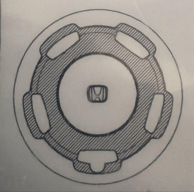 JDM Honda genuine wheel caps 4 pieces for N-WGN N-BOX N-ONE (No Tires) - 画像 (4)
