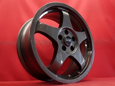 JDM Out-of-print rare OZ Black wheels 4-Wheel Set 7J 17PCD108 5x108 +35 bolt (No Tires) - 画像 (2)