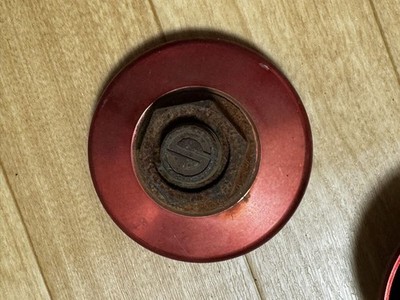 JDM Sparco center caps red 4-individual set 80mm aftermarket part. No Tires - Image 2